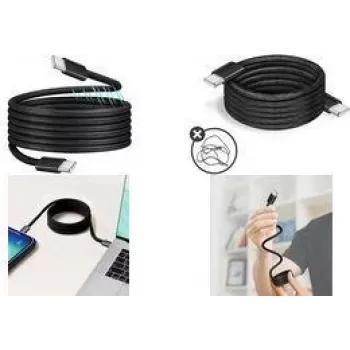 LogiLink CU0232 cable magnético USB-C a USB-C, USB 2.0, 100W, 1,5 m, negro