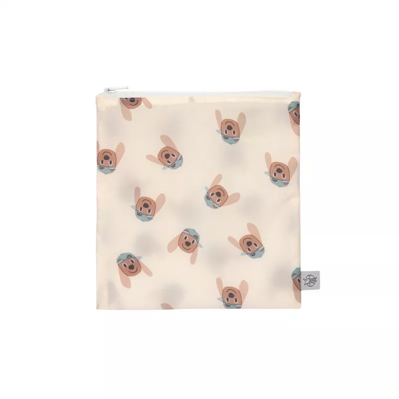 Lassig Snack Bag Set 2 piezas Tiny Team Doggy Beige/Marrón