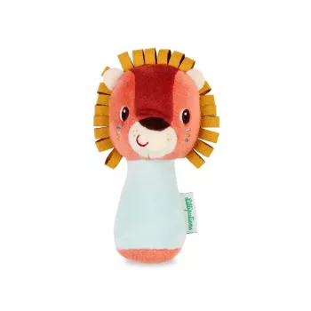Lilliputiens Sonajero y juguete con chirrido de peluche Jack el león 3m+