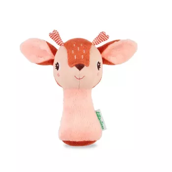 Lilliputiens Sonajero y juguete con chirrido de peluche Stella el corzo 3m+