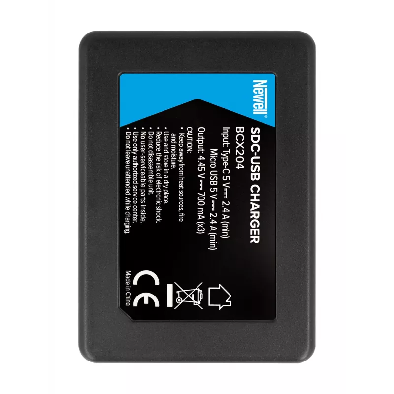 Newell SDC-USB Cargador de Tres Canales para Baterías DJI Osmo Action BCX204