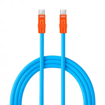 Newell Cable USB-C a USB-C 100W, 2m, Silicona, Azul-Naranja