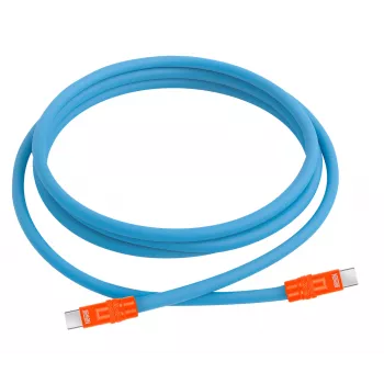 Newell Cable USB-C a USB-C 100W, 2m, Silicona, Azul-Naranja