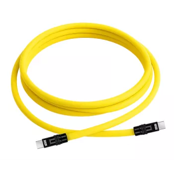 Newell Cable USB-C a USB-C 100W, 2m, Silicona, Amarillo-Negro