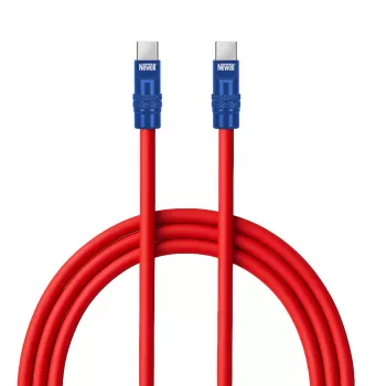 Newell Cable USB-C a USB-C 100W 2m Silicona Rojo-Azul Marino