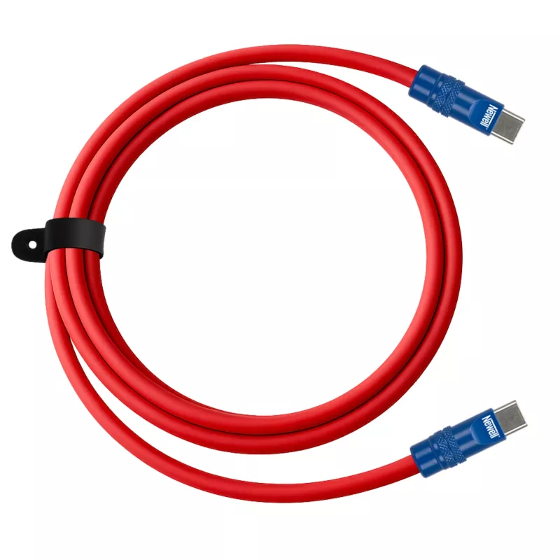 Newell Cable USB-C a USB-C 100W 2m Silicona Rojo-Azul Marino