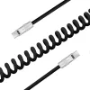 Newell Cable USB-C a USB-C 100W 1,5m Silicona Espiral Negro