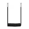 Newell Cable USB-C a USB-C 100W 1,5m Silicona Espiral Negro