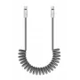 Newell Cable USB-C a USB-C 100W, 1,5m, Silicona, Enrollado, Gris