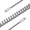 Newell Cable USB-C a USB-C 100W, 1,5m, Silicona, Enrollado, Gris