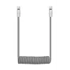 Newell Cable USB-C a USB-C 100W, 1,5m, Silicona, Enrollado, Gris
