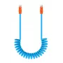 Newell Cable USB-C a USB-C 100W 1,5m Silicona Enrollado Azul-Naranja