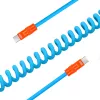 Newell Cable USB-C a USB-C 100W 1,5m Silicona Enrollado Azul-Naranja