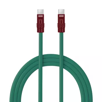 Newell Cable USB-C a USB-C 100W 2m Silicona Verde-Burdeos