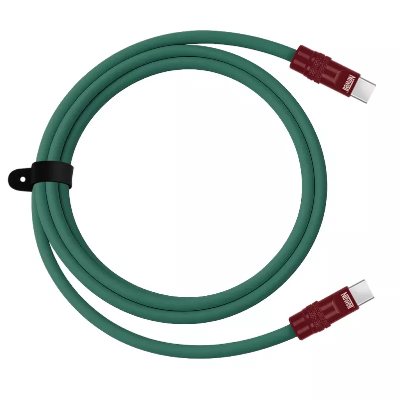 Newell Cable USB-C a USB-C 100W 2m Silicona Verde-Burdeos