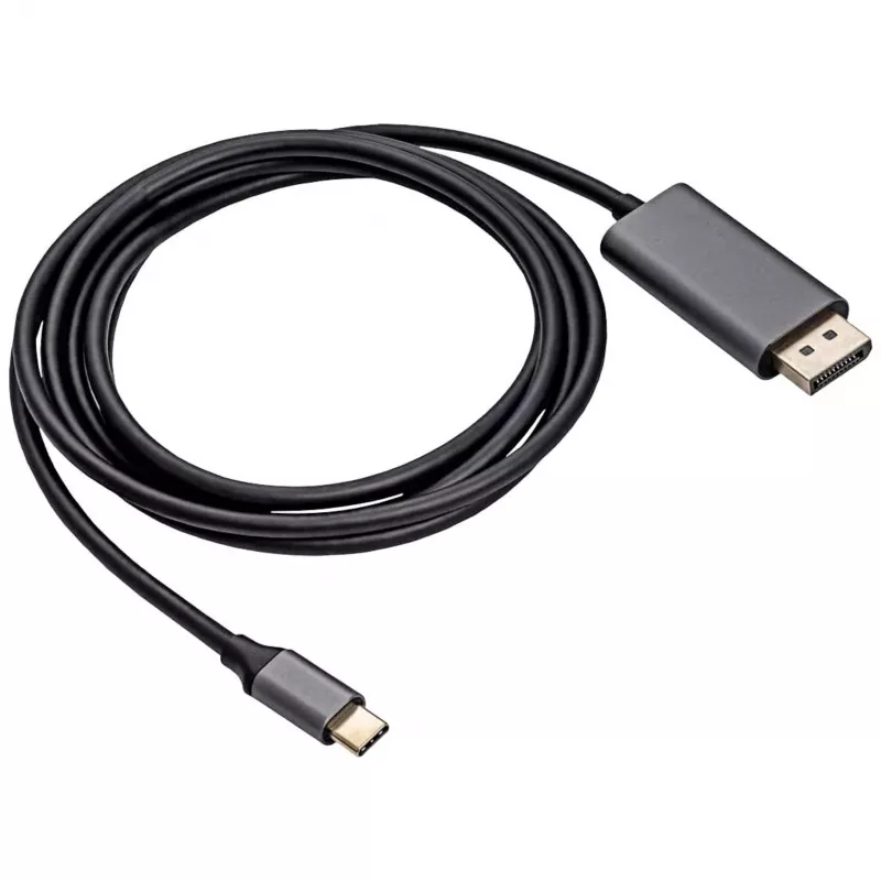 Akyga AK-AV-16 Cable USB-C a DisplayPort, 4K 60 Hz, 1,8 m, negro