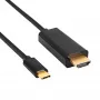 Akyga AK-AV-18 Cable USB-C a HDMI, 4K, 1,8 m, Negro