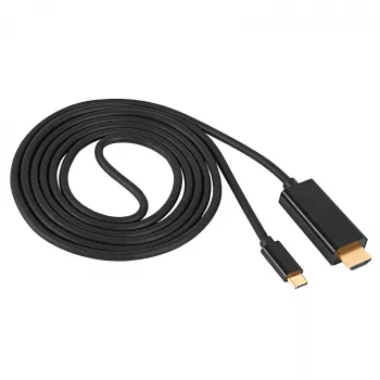 Akyga AK-AV-18 Cable USB-C a HDMI, 4K, 1,8 m, Negro