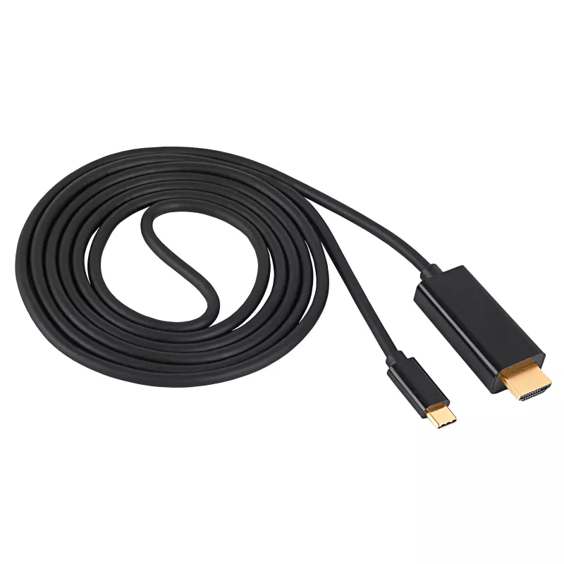 Akyga AK-AV-18 Cable USB-C a HDMI, 4K, 1,8 m, Negro
