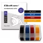 Set de 4 cintas de rotulación para DYMO Omega Qoltec | 9 mm x 3 m | 4 colores | autoadhesivas