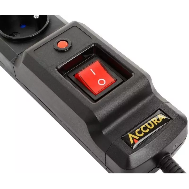 Accura Premium Sagitta 3 tomas 3.0m regleta de enchufes con protección contra sobretensiones