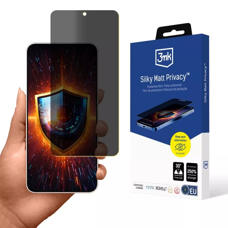 3MK Silky Matt Privacy - Protección de pantalla mate con privacidad para Samsung Galaxy S25 Edge