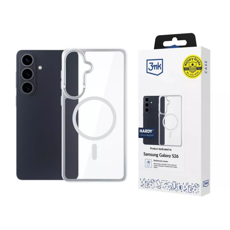 3MK PROTECTION Samsung Galaxy S26 - Funda 3mk Hardy LiqForce MagCase Black
