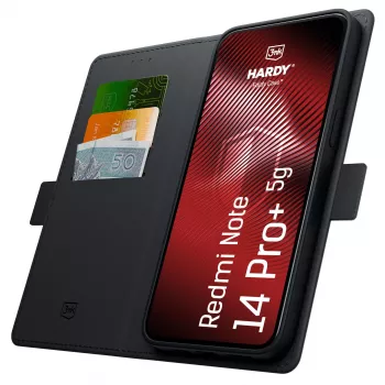 3MK PROTECTION Redmi Note 14 Pro+ - Funda 3mk Hardy Foldy negra