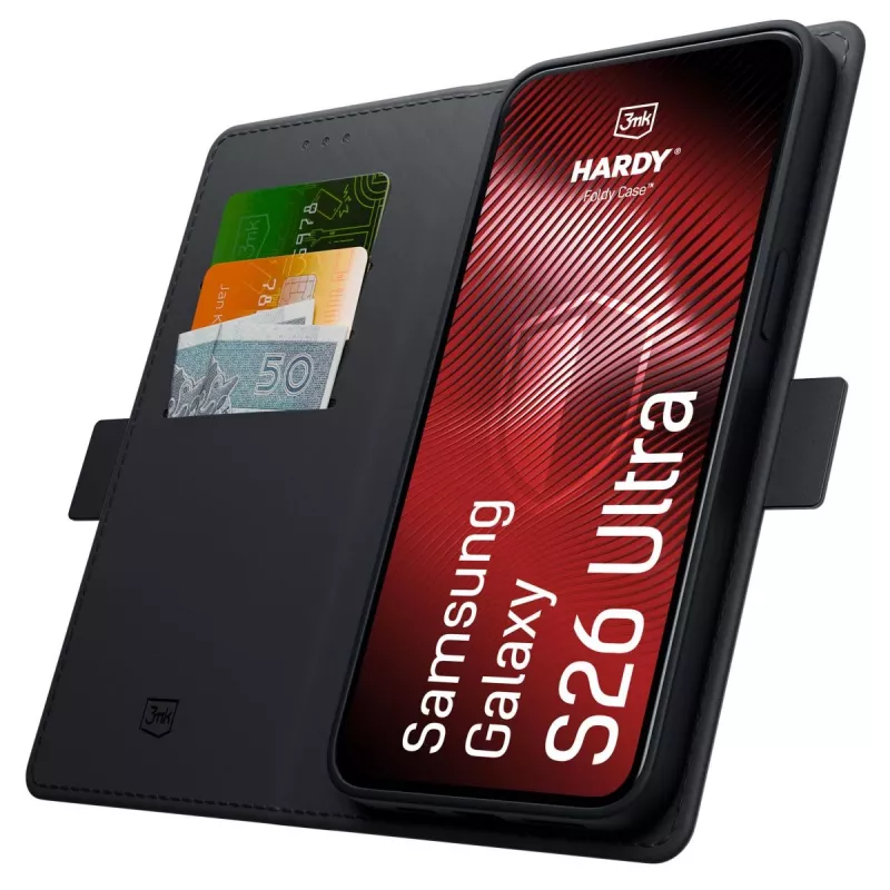 3MK PROTECTION Samsung Galaxy S26 Ultra - Funda 3mk Hardy Foldy negra