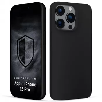 3MK PROTECTION Apple iPhone 15 Pro - Funda 3mk Hardy Mellow negra