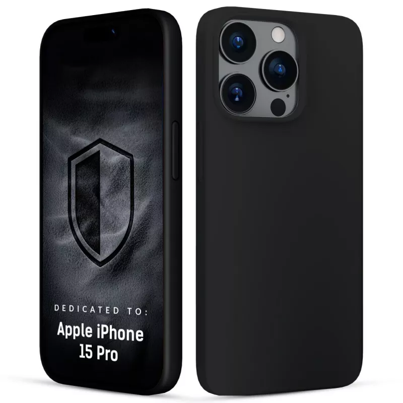 3MK PROTECTION Apple iPhone 15 Pro - Funda 3mk Hardy Mellow negra
