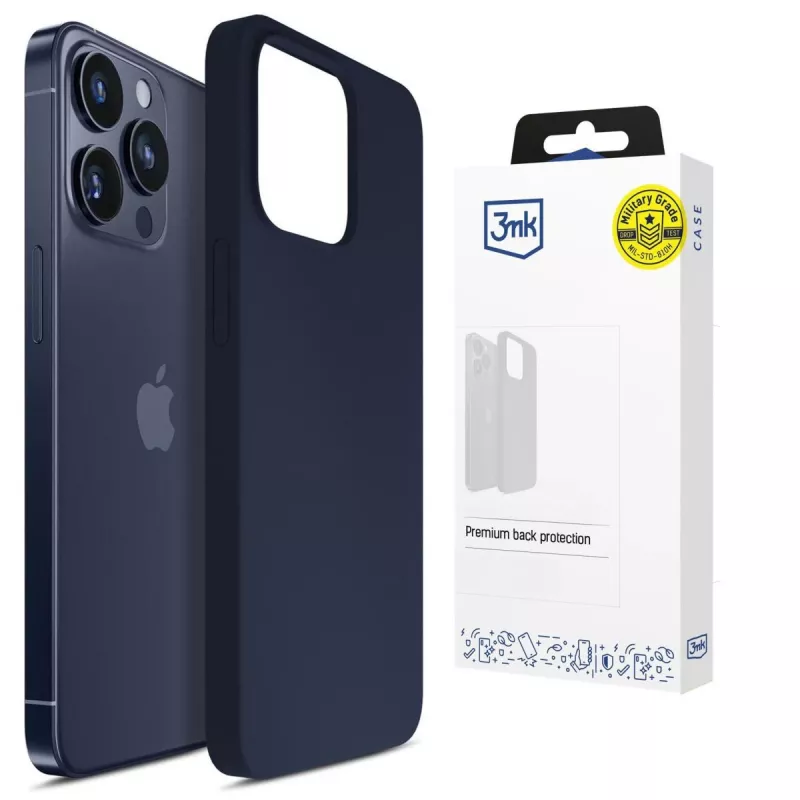 3MK PROTECTION Apple iPhone 16 Pro - Funda 3mk Hardy Mellow azul oscuro