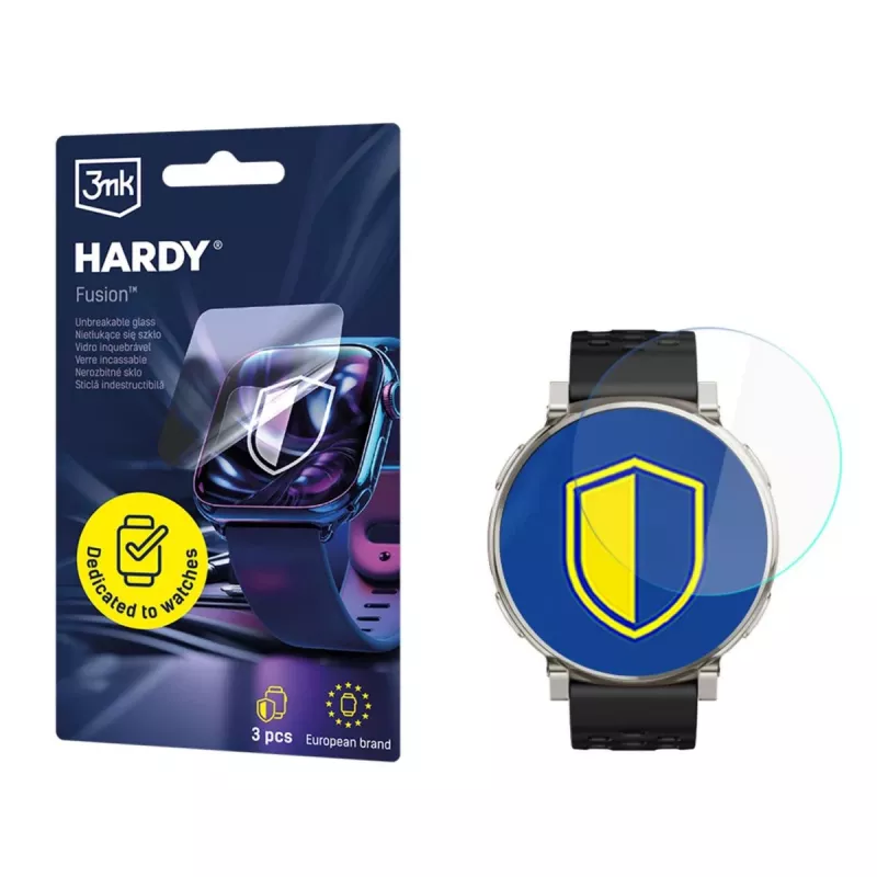 3MK PROTECTION Amazfit Active 3 Premium - 3mk Hardy Fusion Watch Protector de Pantalla