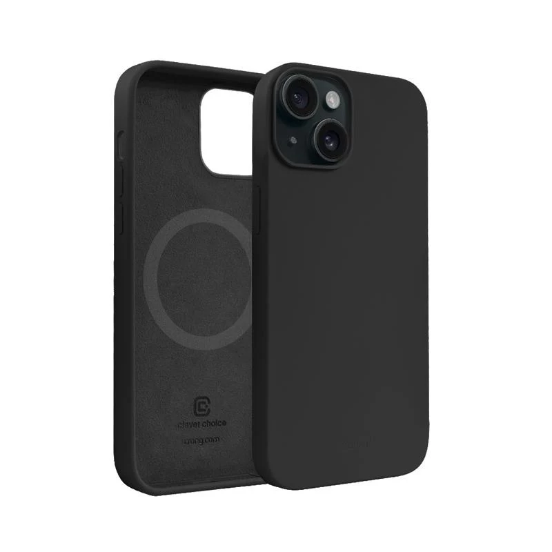 Crong Color Cover Magnetic Case para Apple iPhone 15 Plus con MagSafe (negro)