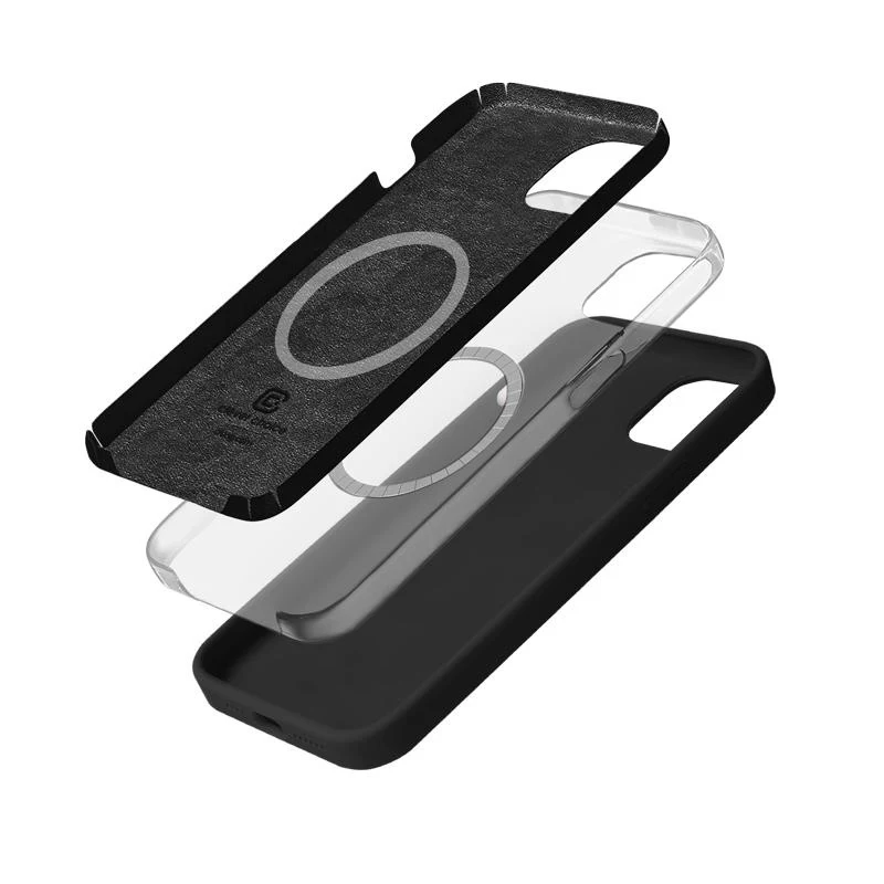 Crong Color Cover Magnetic Case para Apple iPhone 15 Plus con MagSafe (negro)