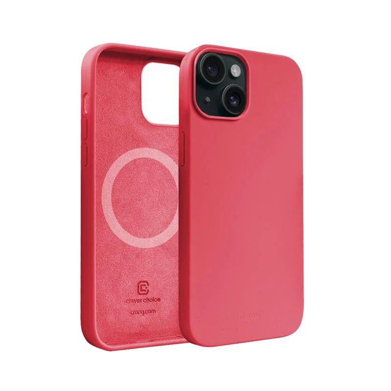 Crong Color Cover Magnetic Case para iPhone 15 Plus MagSafe (rosa)