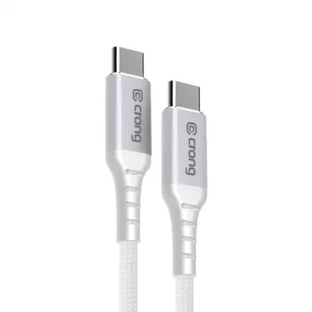 Crong Armor Link Cable USB-C a USB-C 100W PD 5A 200cm Blanco