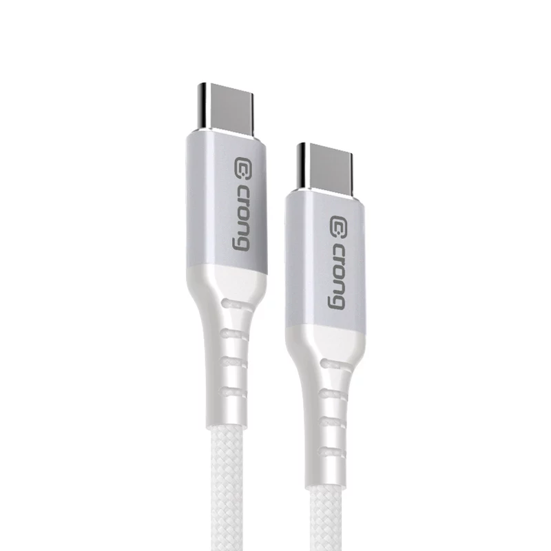 Crong Armor Link Cable USB-C a USB-C 100W PD 5A 200cm Blanco
