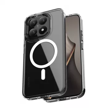Crong Hybrid Clear Magnetic Case MagSafe para Xiaomi 15T (Transparente)