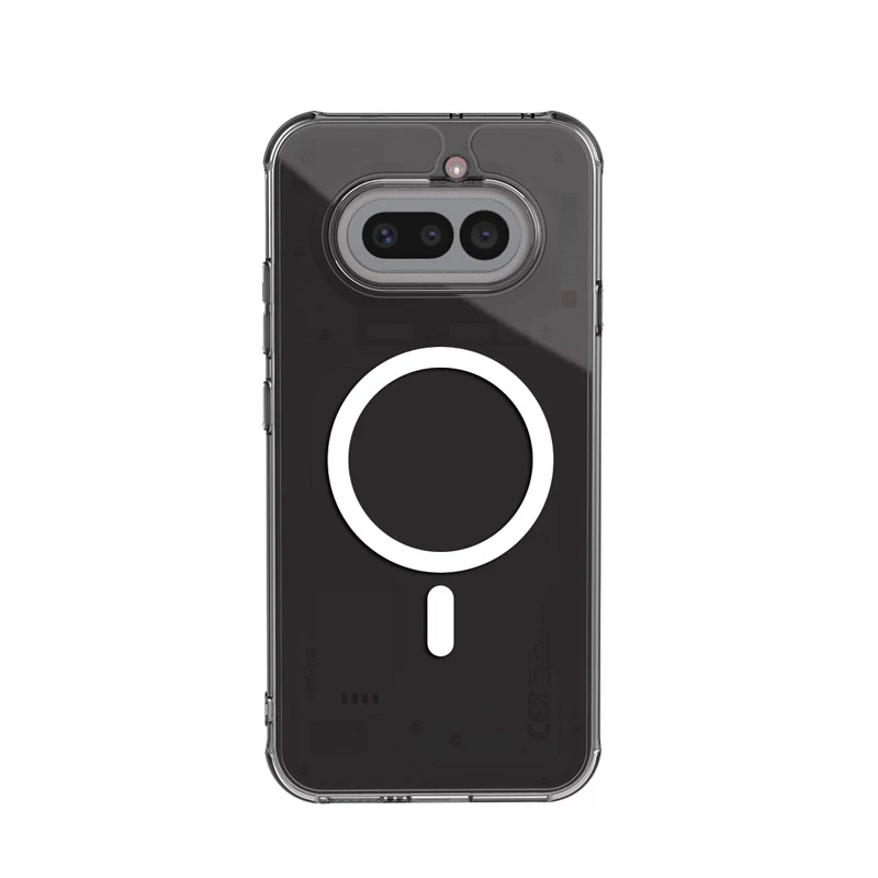 Crong Hybrid Clear Magnetic Case para Nothing Phone 4a, compatible con MagSafe, Transparente