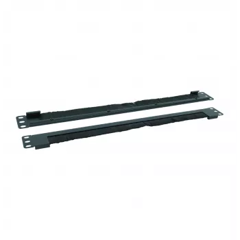 RACKTEL RL-ZASZF 1U Tapa de entrada de cables con cepillo para rack de 19 pulgadas, Negro (RAL 9005)