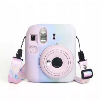 LOVEINSTANT Funda de silicona para Fujifilm Instax Mini 12 - colores pastel