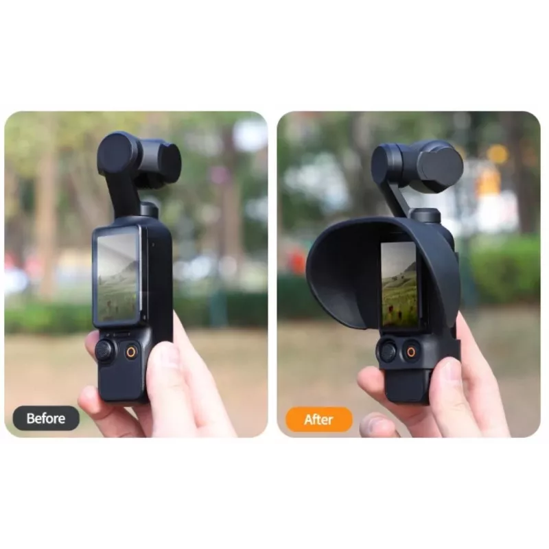 SUNNYLIFE Parasol y protección para pantalla LCD de DJI Osmo Pocket 3 - Negro