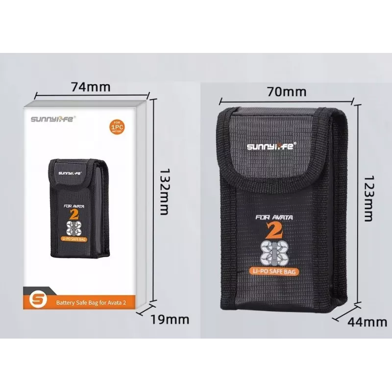 SUNNYLIFE Bolsa ignífuga para 1x batería DJI Avata 2 - AT2-DC781-1