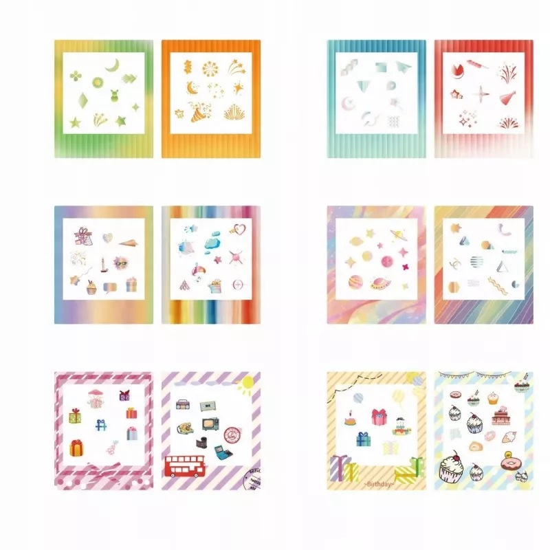 LOVEINSTANT Set de 12 marcos adhesivos para Fuji Instax Square Link SQ1 SQ6 SQ20 SQ40 SQ10
