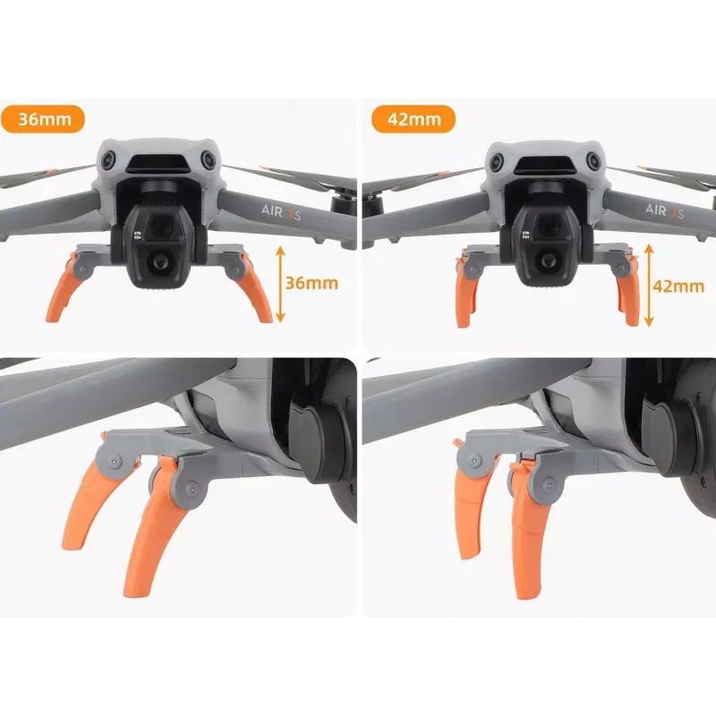 SUNNYLIFE Patas de extensión del tren de aterrizaje para dron DJI Air 3 / Air 3S - Gris
