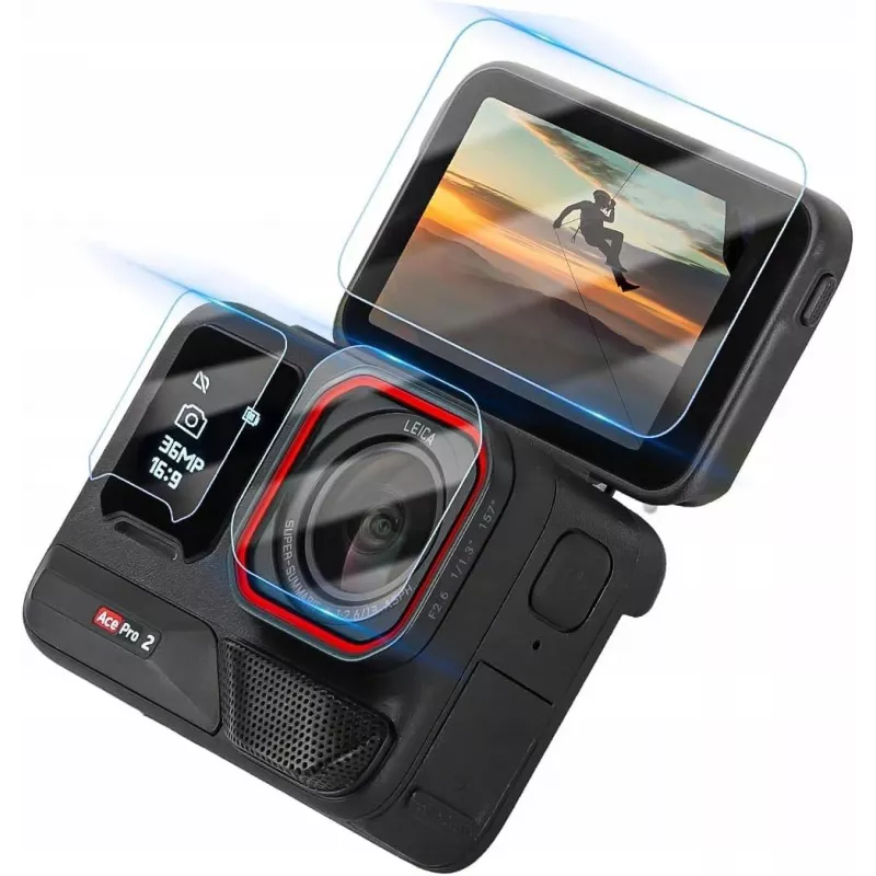 SUNNYLIFE Kit de protección 6x protector de lente + 2x protector de pantalla para cámara Insta360 Ace Pro 2 BHM917