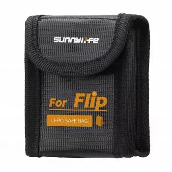 SUNNYLIFE Bolsa de seguridad ignífuga para batería LiPo para dron DJI Flip - capacidad 1 batería