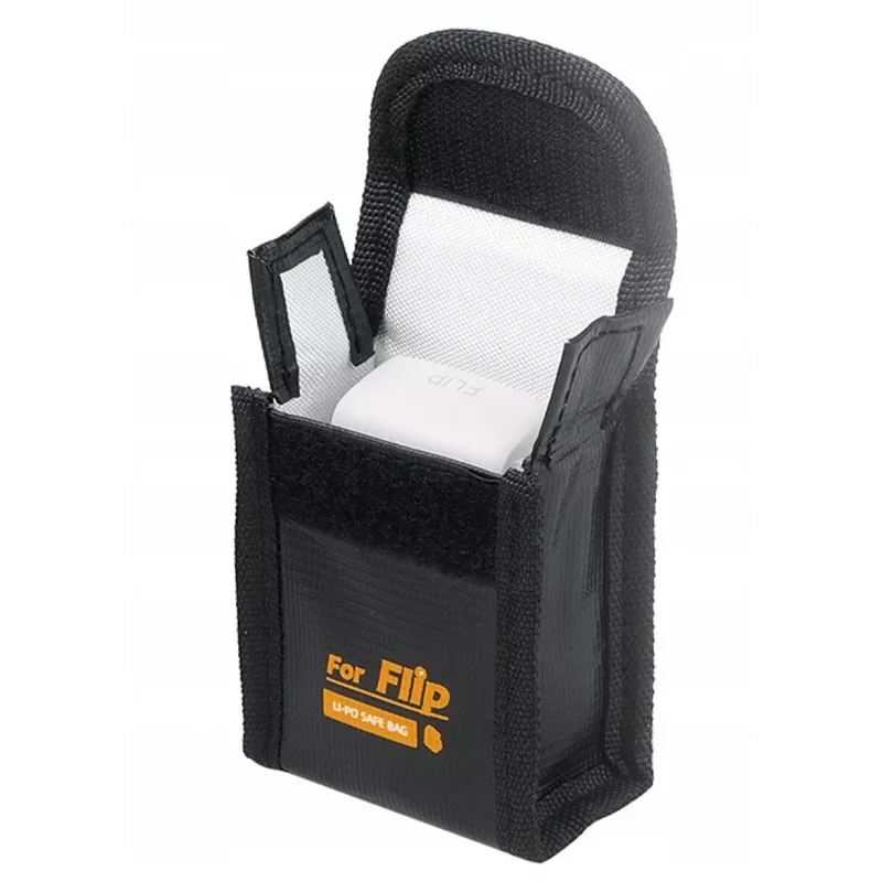 SUNNYLIFE Bolsa de seguridad ignífuga para batería LiPo para dron DJI Flip - capacidad 1 batería