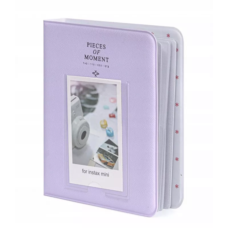 LOVEINSTANT Álbum de fotos para 64 fotos compatible con Fuji Instax Mini 13 12 11 40 41 99 Evo Link / Lila